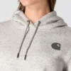 Ikonischer Clarksburg-Hoodie für Damen mit lockerem Schnitt, Fleecefutter und Logo