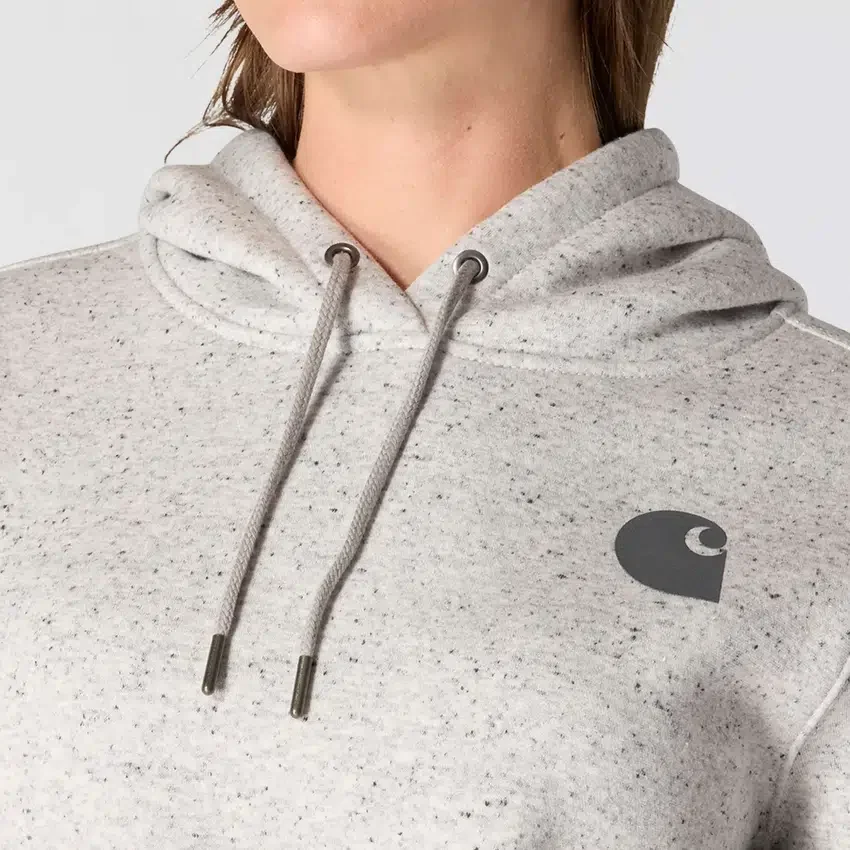 Ikonischer Clarksburg-Hoodie für Damen mit lockerem Schnitt, Fleecefutter und Logo