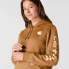 Ikonischer Clarksburg-Hoodie für Damen mit lockerem Schnitt, Fleecefutter und Logo