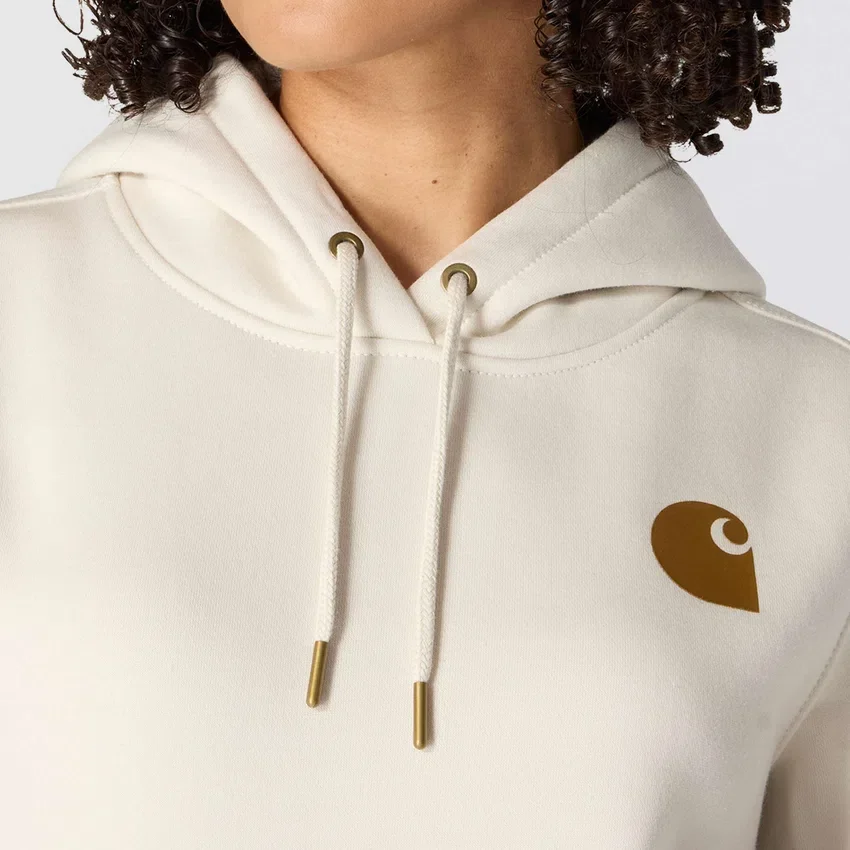 Ikonischer Clarksburg-Hoodie für Damen mit lockerem Schnitt, Fleecefutter und Logo