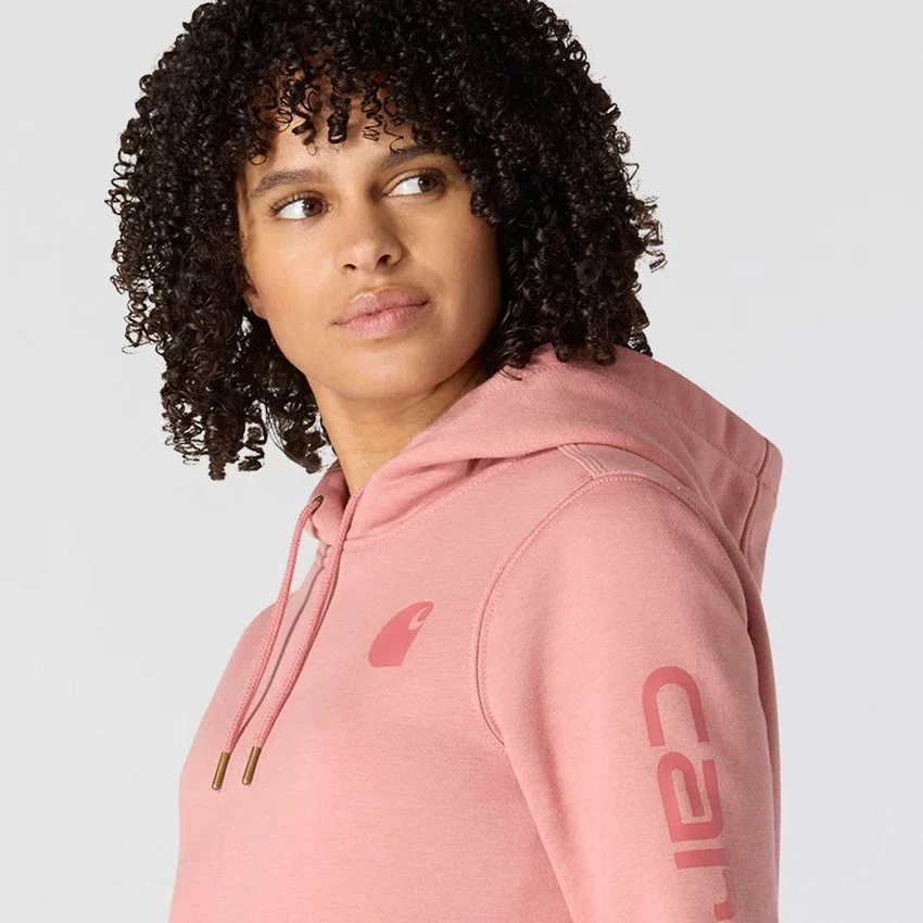 Ikonischer Clarksburg-Hoodie für Damen mit lockerem Schnitt, Fleecefutter und Logo