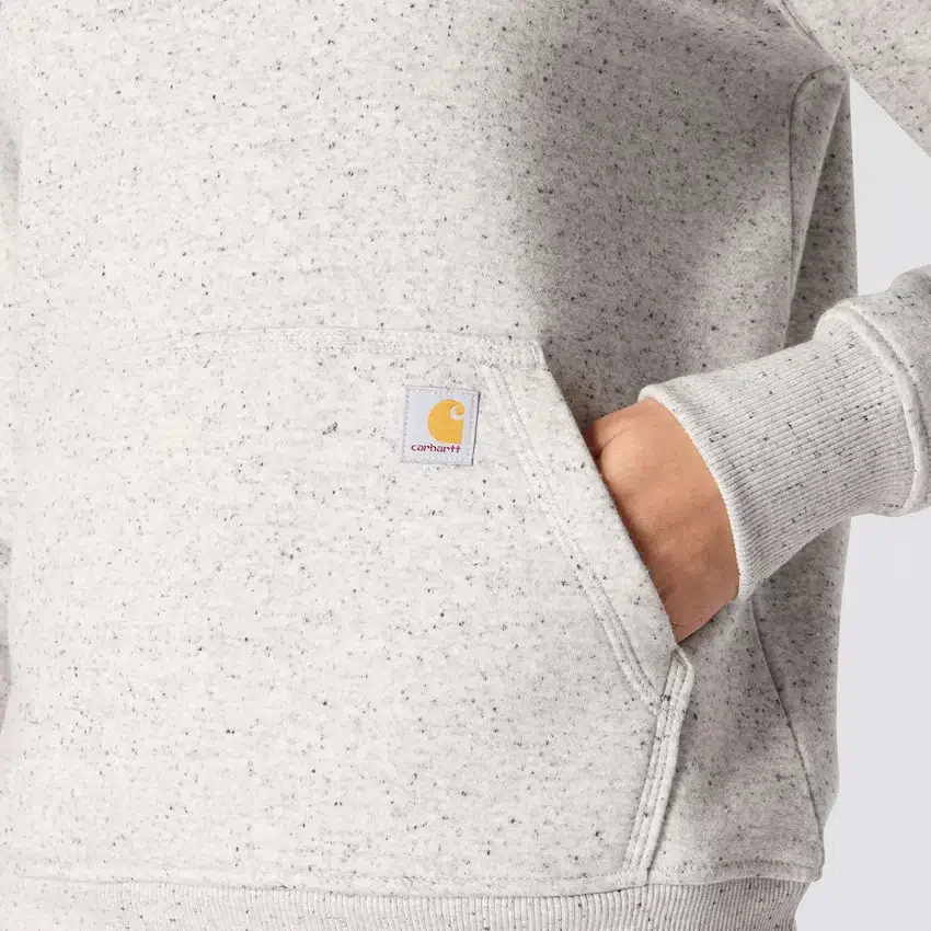Ikonischer Clarksburg-Hoodie für Damen mit lockerem Schnitt, Fleecefutter und Logo