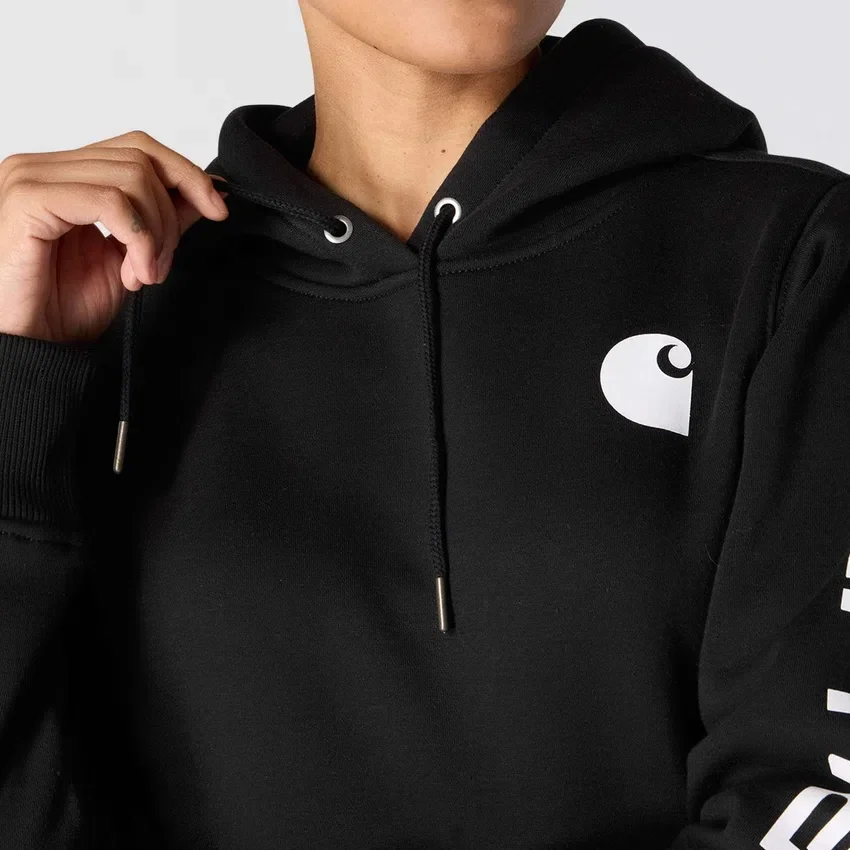 Ikonischer Clarksburg-Hoodie für Damen mit lockerem Schnitt, Fleecefutter und Logo