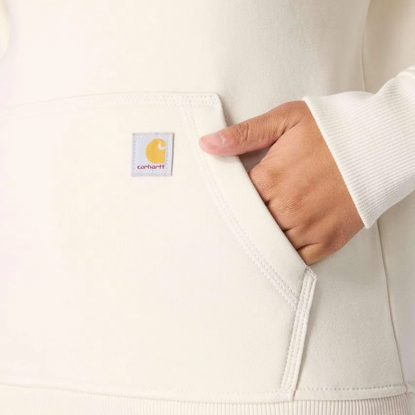 Ikonischer Clarksburg-Hoodie für Damen mit lockerem Schnitt, Fleecefutter und Logo