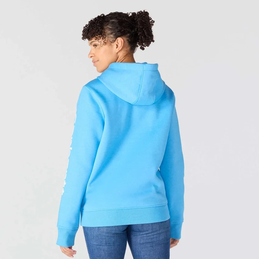 Ikonischer Clarksburg-Hoodie für Damen mit lockerem Schnitt, Fleecefutter und Logo