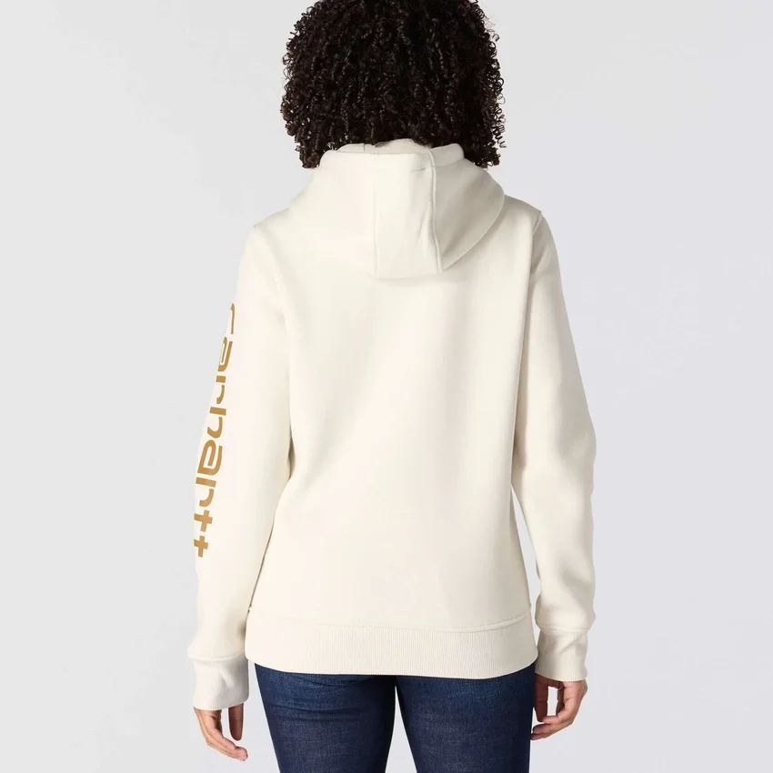 Ikonischer Clarksburg-Hoodie für Damen mit lockerem Schnitt, Fleecefutter und Logo