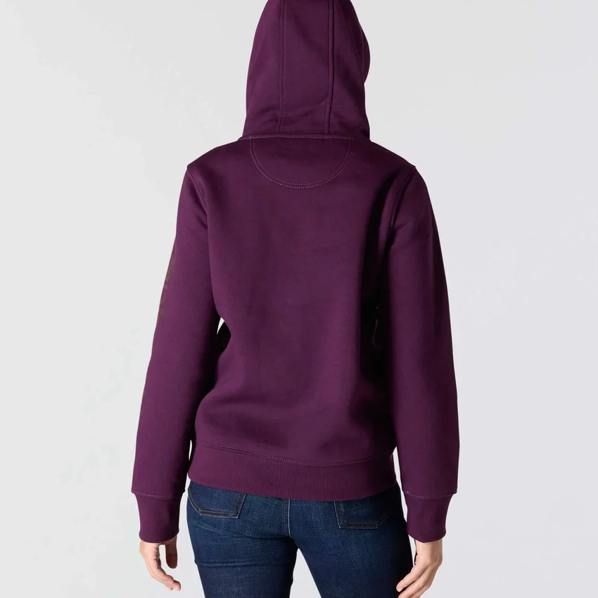 Ikonischer Clarksburg-Hoodie für Damen mit lockerem Schnitt, Fleecefutter und Logo