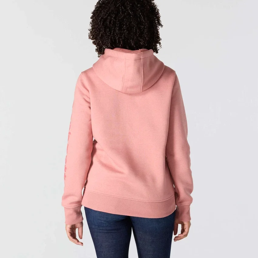 Ikonischer Clarksburg-Hoodie für Damen mit lockerem Schnitt, Fleecefutter und Logo