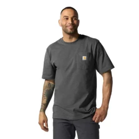 Ikonisches K87 Herren-Hemd mit Brusttasche, lockere Passform, schweres Baumwollgewebe