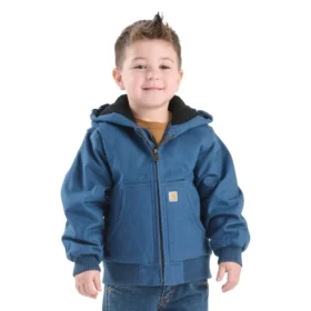 Isolierte Aktivjacke mit Kapuze aus Canvas für Jungen (Baby/Kleinkind)