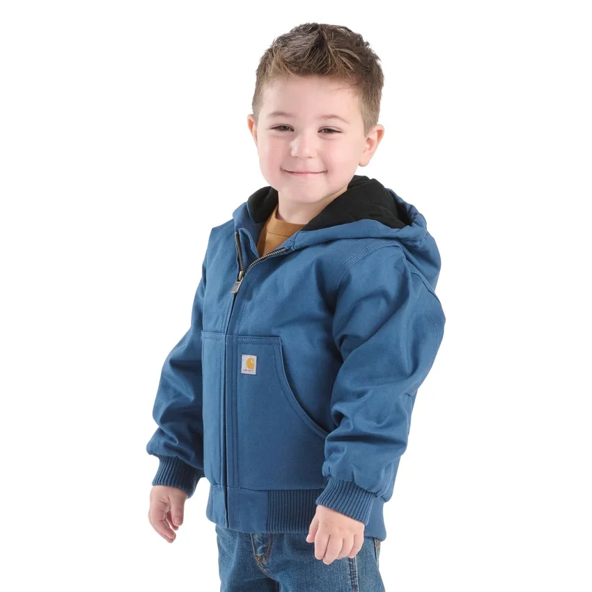 Isolierte Aktivjacke mit Kapuze aus Canvas für Jungen (Baby/Kleinkind)