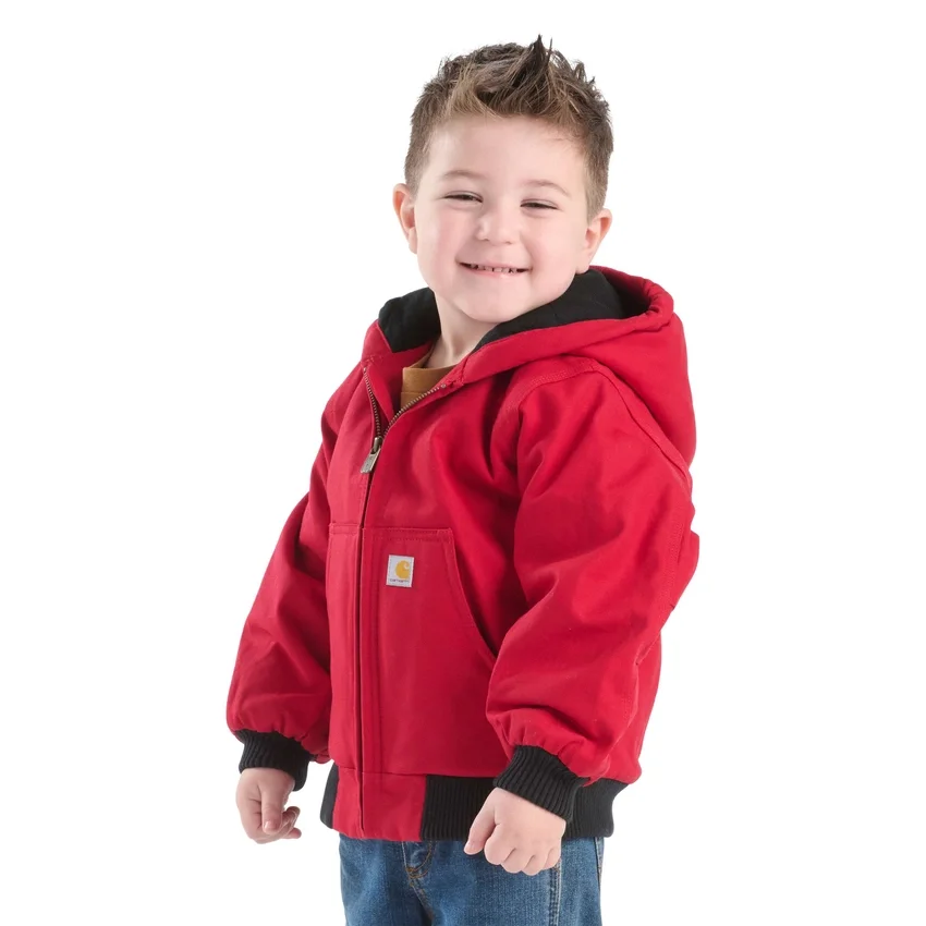 Isolierte Aktivjacke mit Kapuze aus Canvas für Jungen (Baby/Kleinkind)