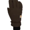 Isolierter Handschuh aus Baumwoll-Duck mit Kunstleder und geripptem Strickbund