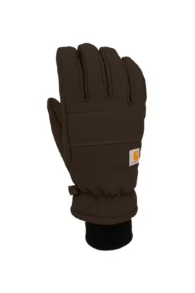 Isolierte Damenhandschuhe aus Entenstoff/Synthetikleder mit Strickbund