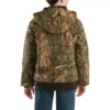 Jungen-Camo-Jacke aus Canvas mit Reissverschluss vorne und Kapuze (Kinder/Jugend)