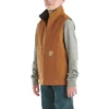 Jungen-Weste aus Canvas mit Reissverschluss vorne und Sherpa-Futter