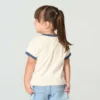 Kurzarm-Hemd für Mädchen mit Blumenmuster und «C»-Ringer-Schnitt (Kinder/Kleinkinder/Jugendliche)