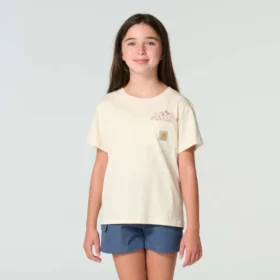 Kurzarm-Hemd mit Brusttasche für Mädchen (Kinder/Kleinkinder/Jugendliche)