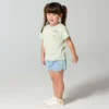 Kurzarm-Hemd mit Brusttasche für Mädchen (Kinder/Kleinkinder/Jugendliche)
