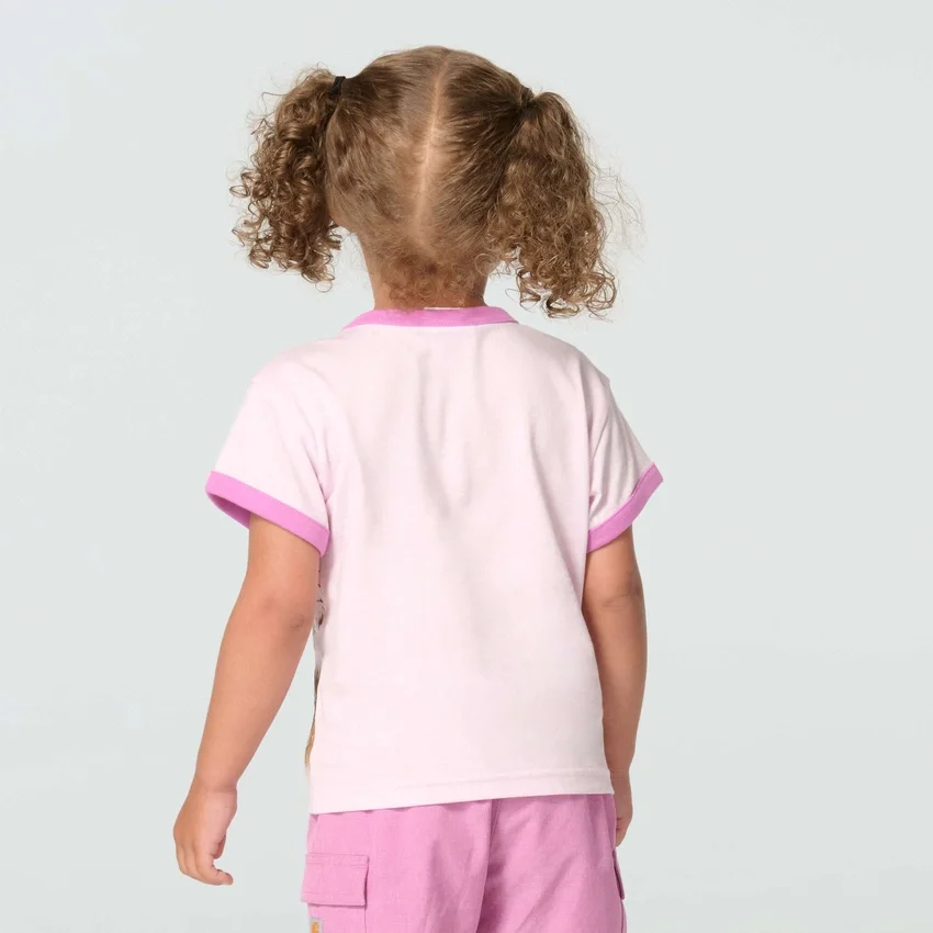 Kurzarm-Hemd mit Hundemotiv für Mädchen (Kinder/Kleinkinder)