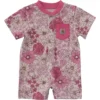 Kurzarm-Henley-Strampler mit Blumentruck und Taschen für Mädchen (Baby)