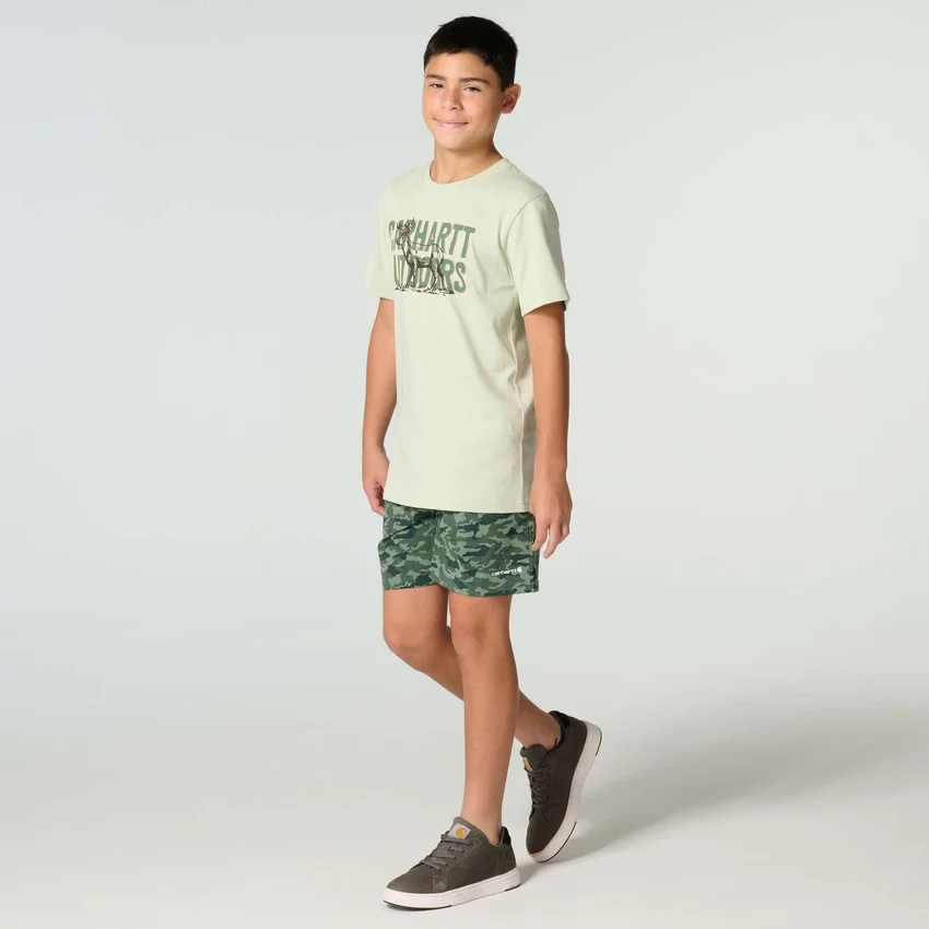 Kurzarm-T-Shirt für Jungen mit Hirschmotiv (Kinder/Jugend)