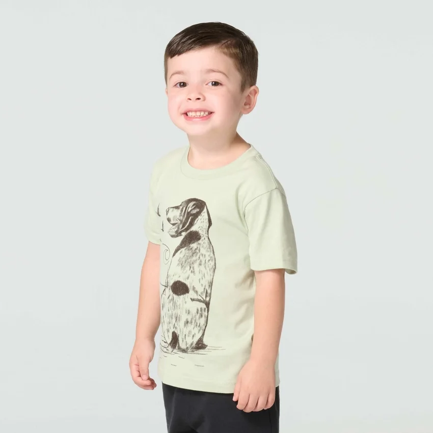 Kurzarm-T-Shirt für Jungen mit Hundemotiv (Kinder/Kleinkinder)
