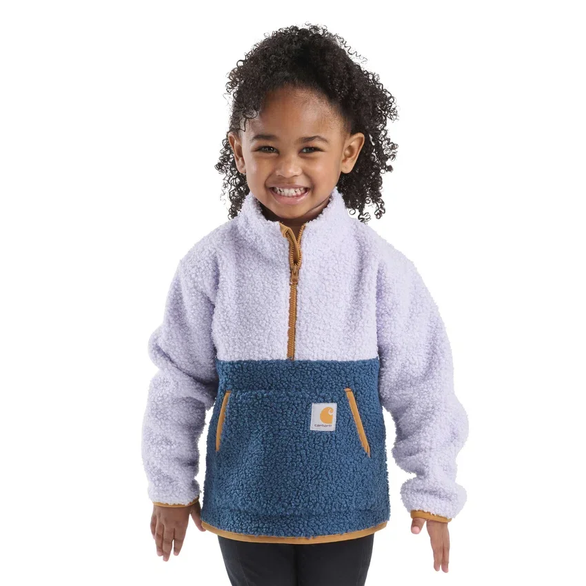 Langarm-Fleece-Armling mit Viertelreissverschluss für Mädchen (Kleinkinder/Kinder/Jugendliche)