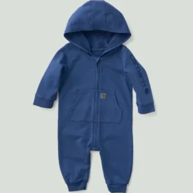 Langarm-Overall für Jungen mit Kapuze, im Re-Engineered-Garment-Dye-Verfahren gefärbt (Baby)