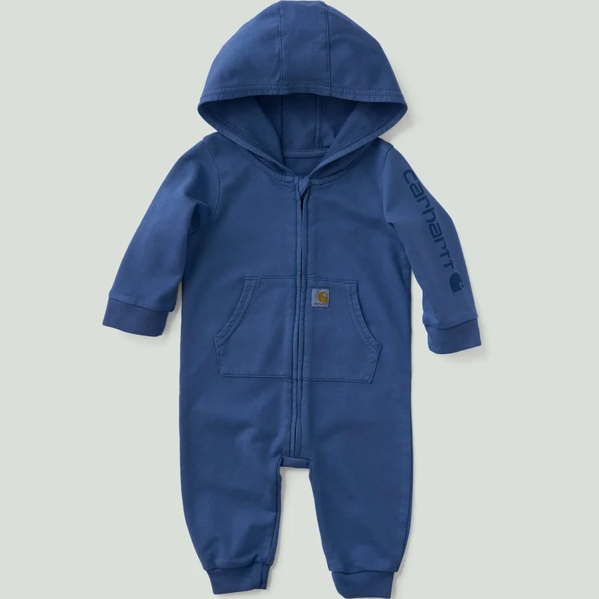 Langarm-Overall für Jungen mit Kapuze, im Re-Engineered-Garment-Dye-Verfahren gefärbt (Baby)