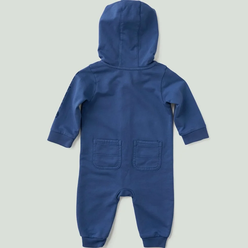 Langarm-Overall für Jungen mit Kapuze, im Re-Engineered-Garment-Dye-Verfahren gefärbt (Baby)