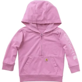 Langarm-Sweatshirt für Kinder mit halbem Reissverschluss, im Garment-Dye-Verfahren gefärbt (Baby/Kleinkind)
