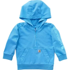 Langarm-Sweatshirt für Kinder mit halbem Reissverschluss, im Garment-Dye-Verfahren gefärbt (Baby/Kleinkind)