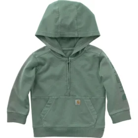 Langarm-Sweatshirt für Kinder mit halbem Reissverschluss, im Garment-Dye-Verfahren gefärbt (Baby/Kleinkind)