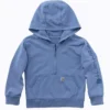 Langarm-Sweatshirt für Kinder mit halbem Reissverschluss, im Garment-Dye-Verfahren gefärbt (Baby/Kleinkind)