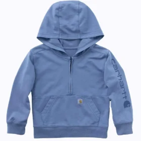 Langarm-Sweatshirt für Kinder mit halbem Reissverschluss, im Garment-Dye-Verfahren gefärbt (Baby/Kleinkind)