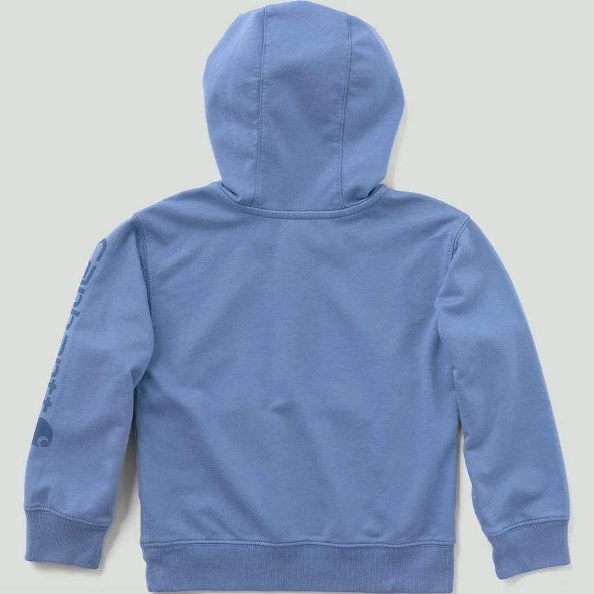 Langarm-Sweatshirt für Kinder mit halbem Reissverschluss, im Garment-Dye-Verfahren gefärbt (Baby/Kleinkind)
