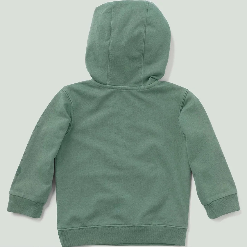 Langarm-Sweatshirt für Kinder mit halbem Reissverschluss, im Garment-Dye-Verfahren gefärbt (Baby/Kleinkind)