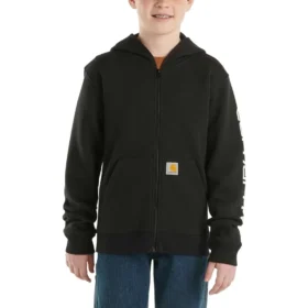 Langarm-Sweatshirt mit durchgehendem Reissverschluss und Logo für Jungen (Kinder/Jugendliche)