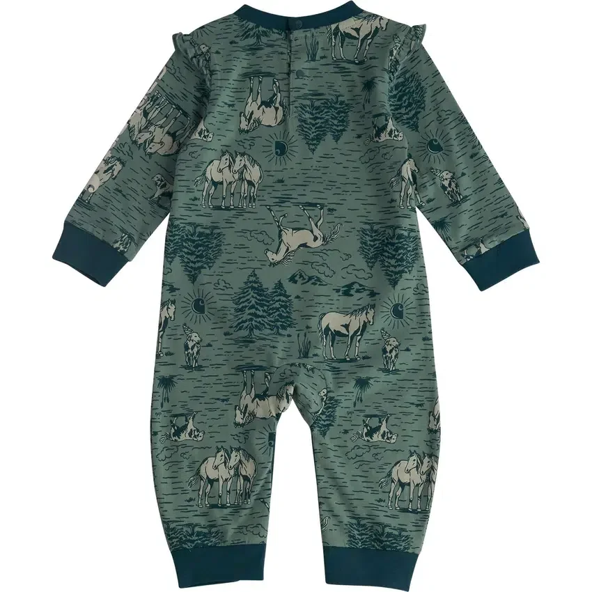 Langärmelige bedruckte Overall-Armlinge für Mädchen (Baby)