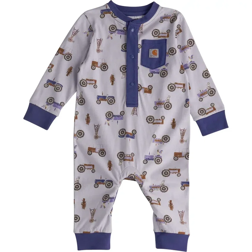 Langärmelige Henley-Overall-Armlinge für Mädchen (Baby)