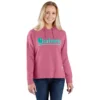 Leichter Tencel-Hoodie für Damen mit lockerem Schnitt und Grafikprint