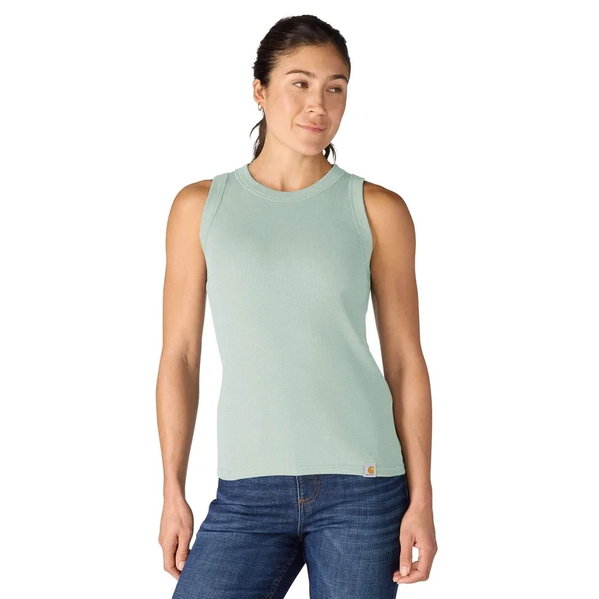Leichtes, atmungsaktives Tencel-Tanktop für Damen mit Rippmuster