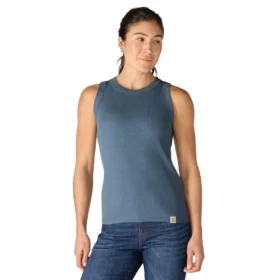 Leichtes, atmungsaktives Tencel-Tanktop für Damen mit Rippmuster