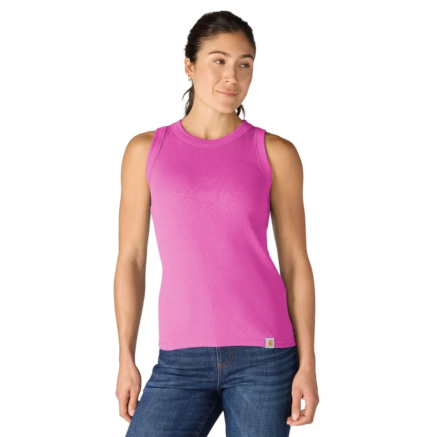 Leichtes, atmungsaktives Tencel-Tanktop für Damen mit Rippmuster