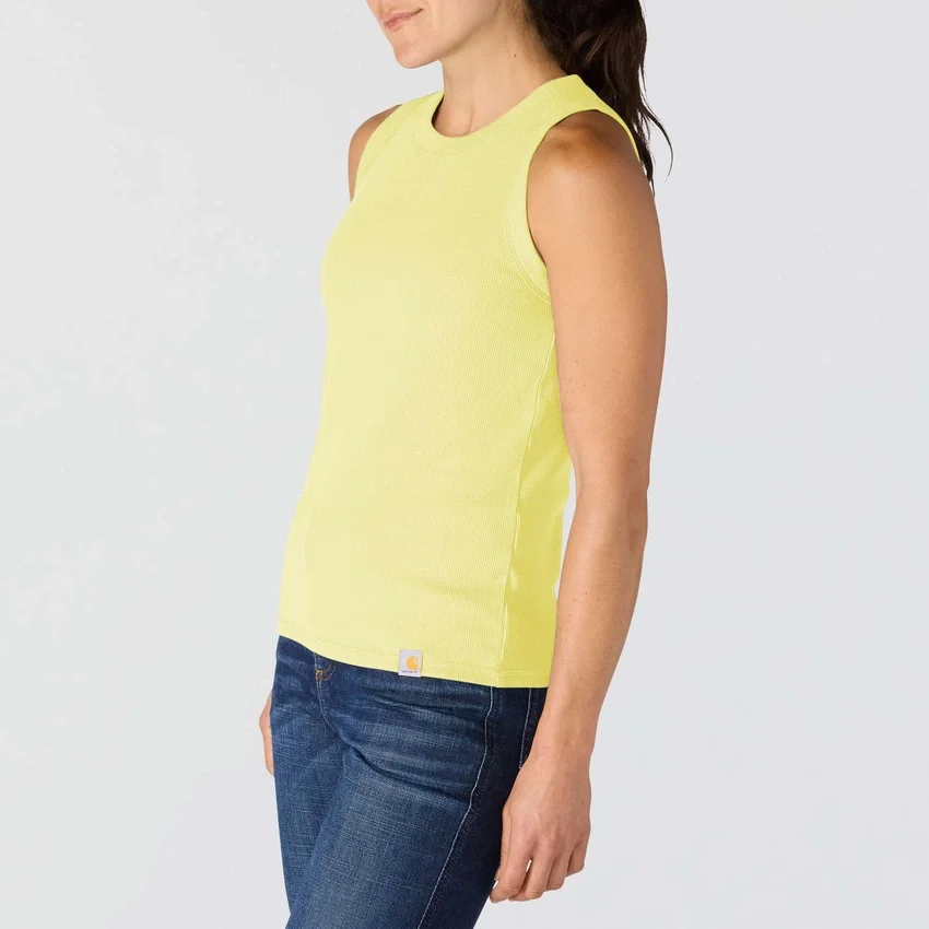 Leichtes, atmungsaktives Tencel-Tanktop für Damen mit Rippmuster