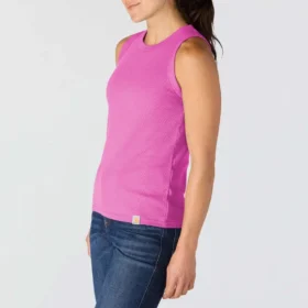 Leichtes, atmungsaktives Tencel-Tanktop für Damen mit Rippmuster