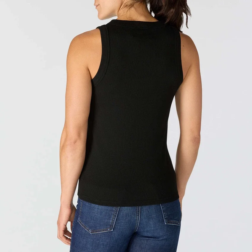 Leichtes, atmungsaktives Tencel-Tanktop für Damen mit Rippmuster
