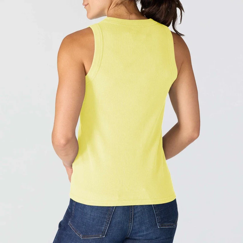 Leichtes, atmungsaktives Tencel-Tanktop für Damen mit Rippmuster