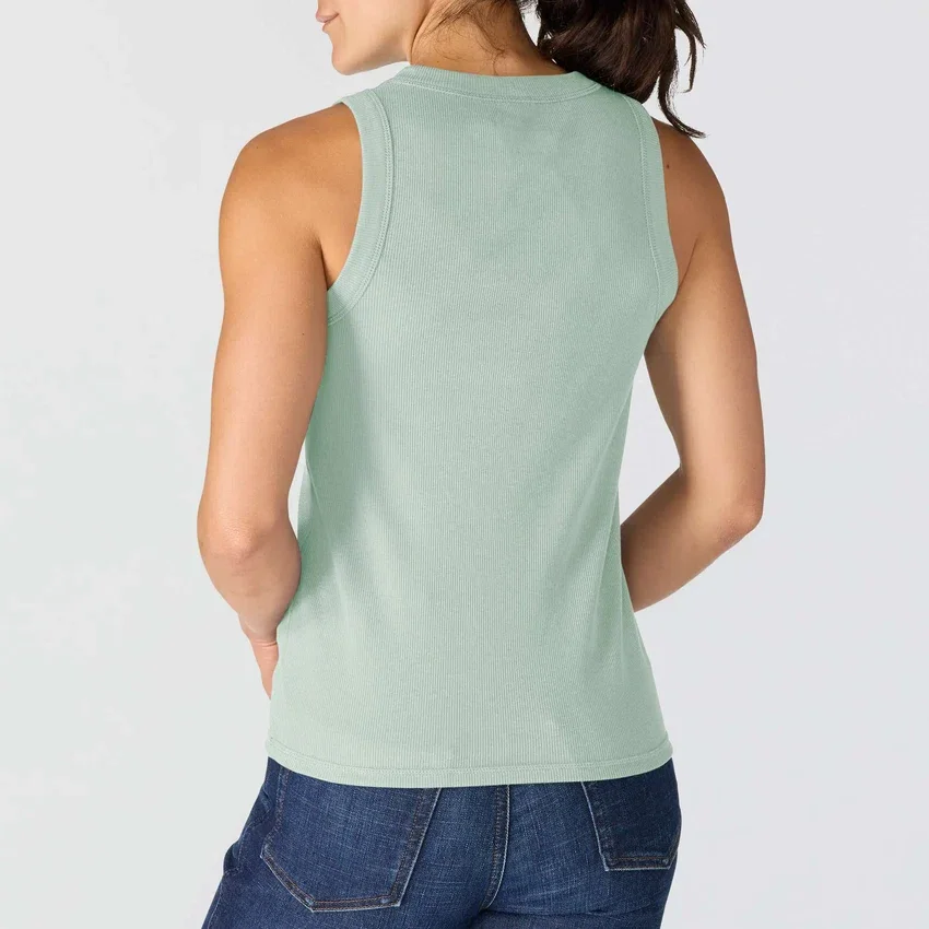 Leichtes, atmungsaktives Tencel-Tanktop für Damen mit Rippmuster